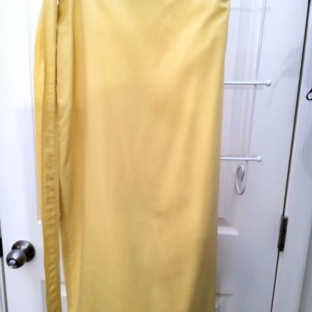 Gerard Darel vtg yellow wrap around skirt size 10